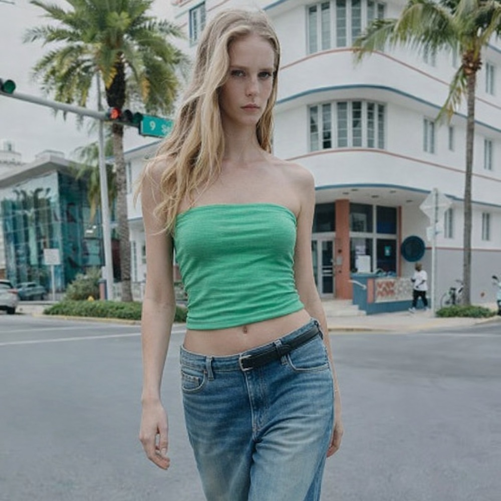Cotton On Spring Green Tube Top
